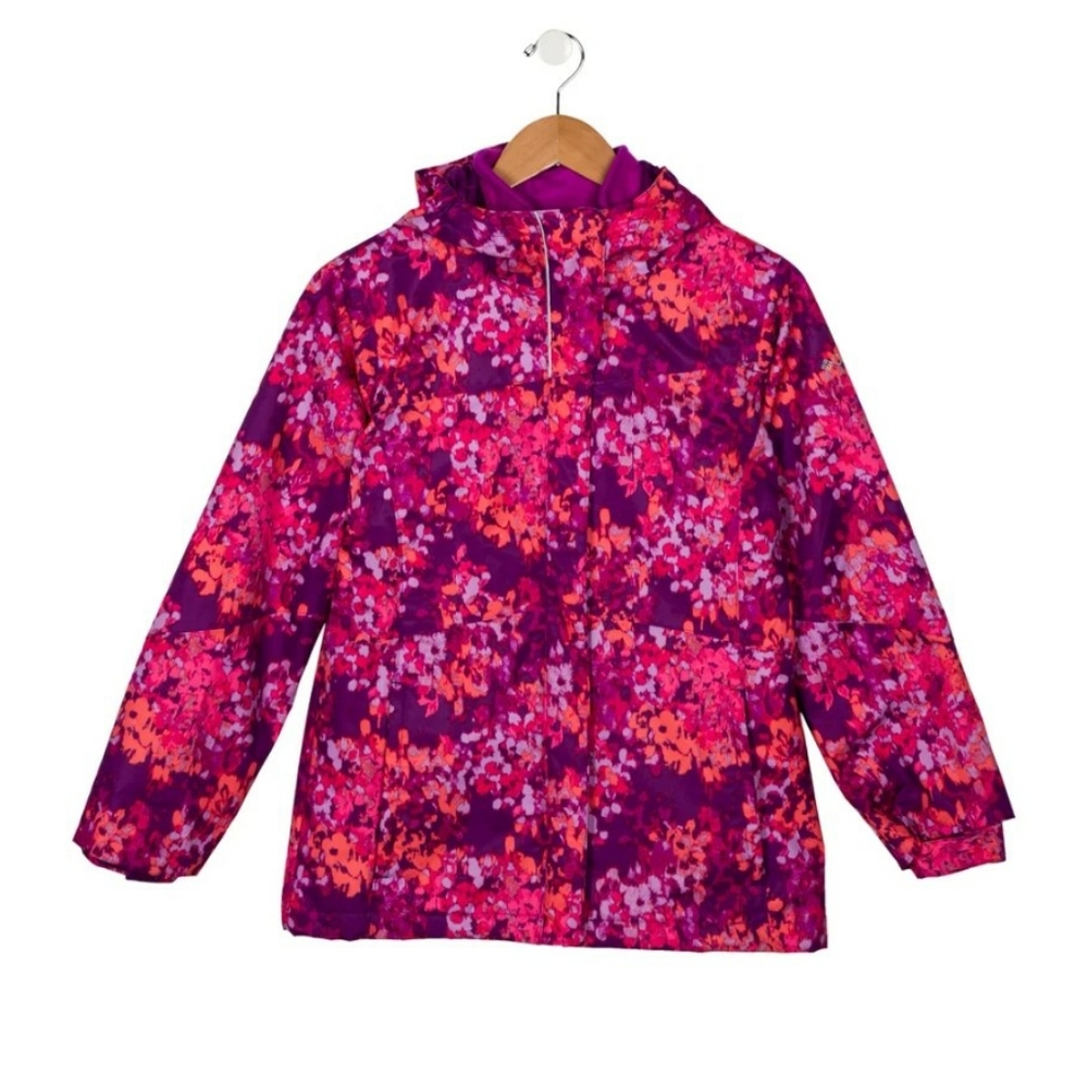 Columbia Girls printed hooded jacket Large